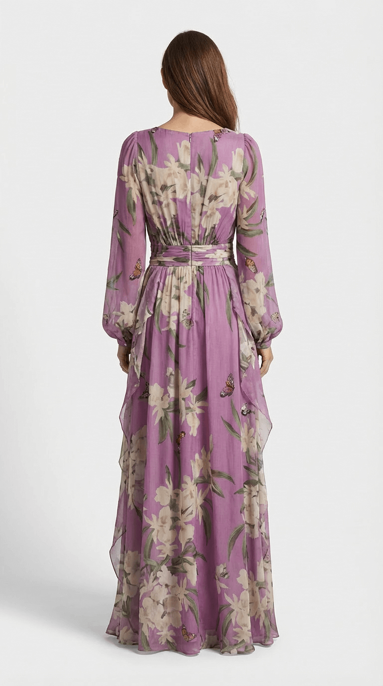 Amelina | Floral Long-Sleeve Dress