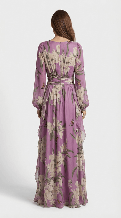 Amelina | Floral Long-Sleeve Dress