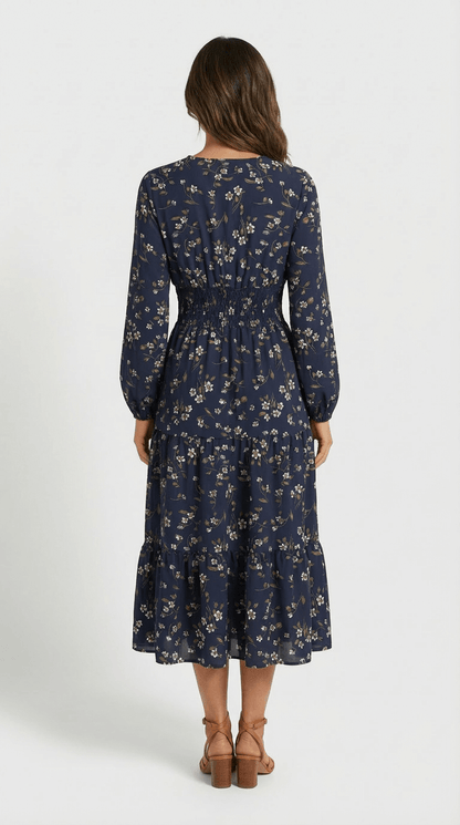 Elowen | Floral Smocked Midi Dress