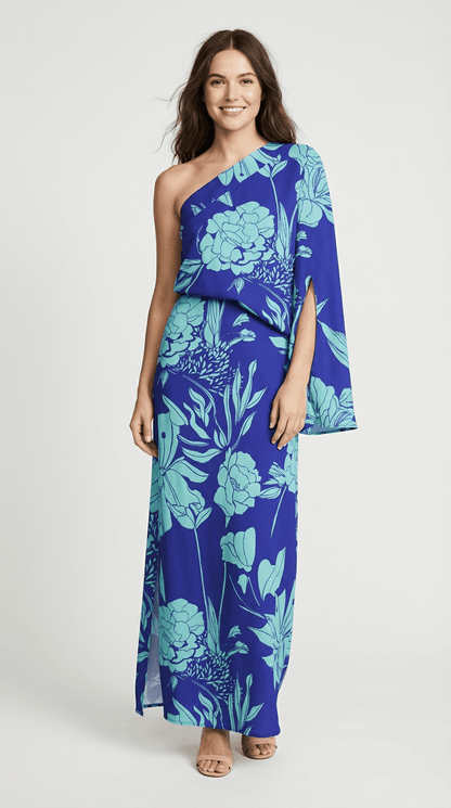 Rosella | Printed One-Shoulder Floral Dress