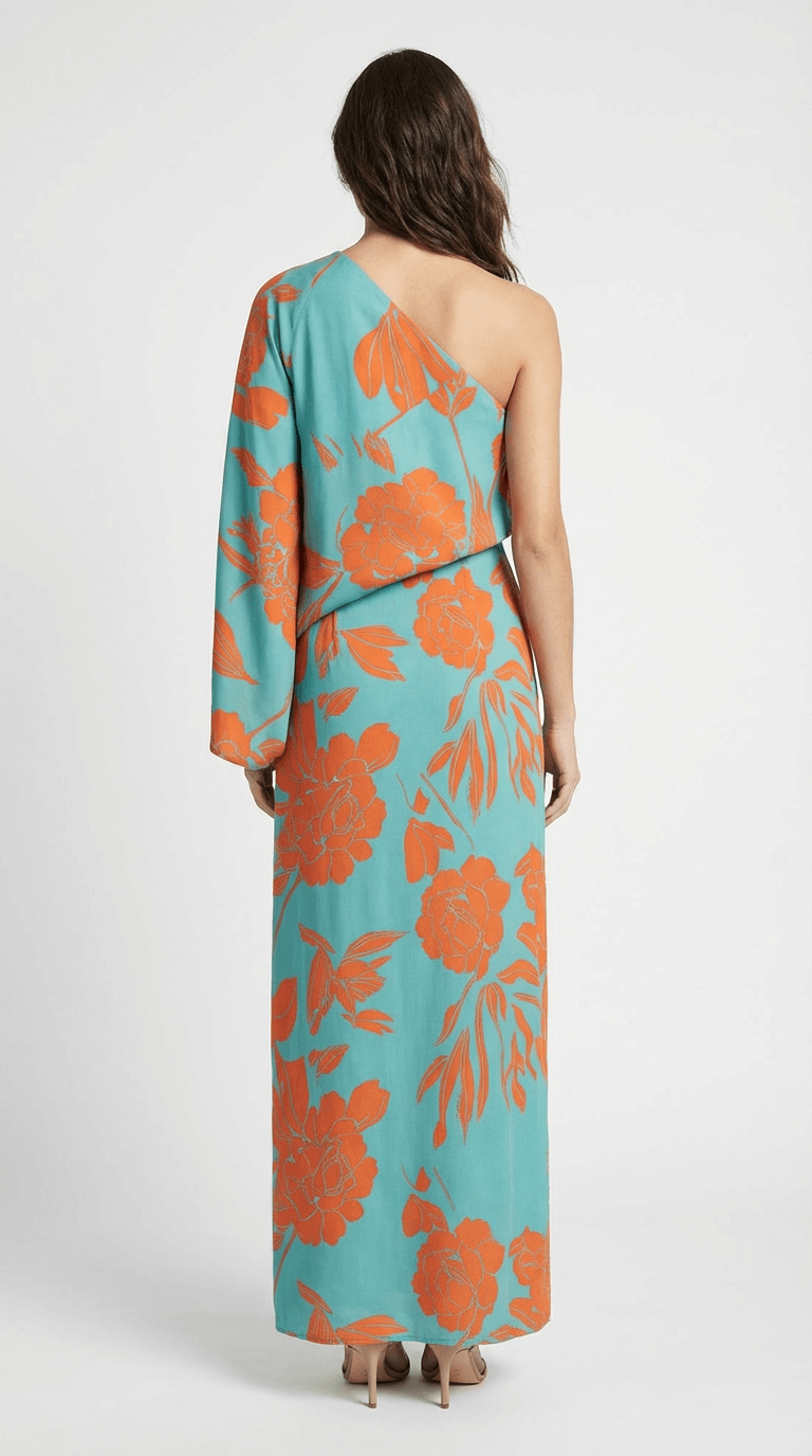 Rosella | Printed One-Shoulder Floral Dress
