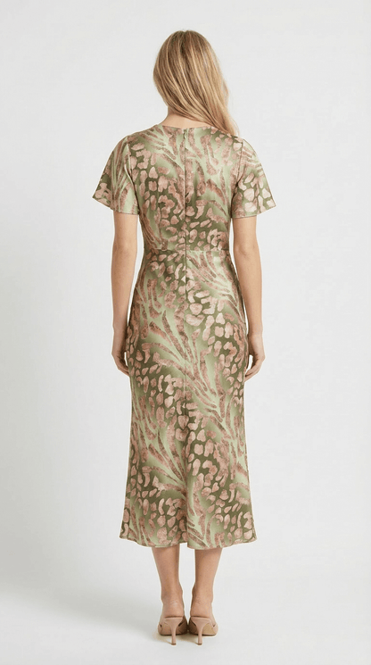 Serava | Floral Twist Midi Dress