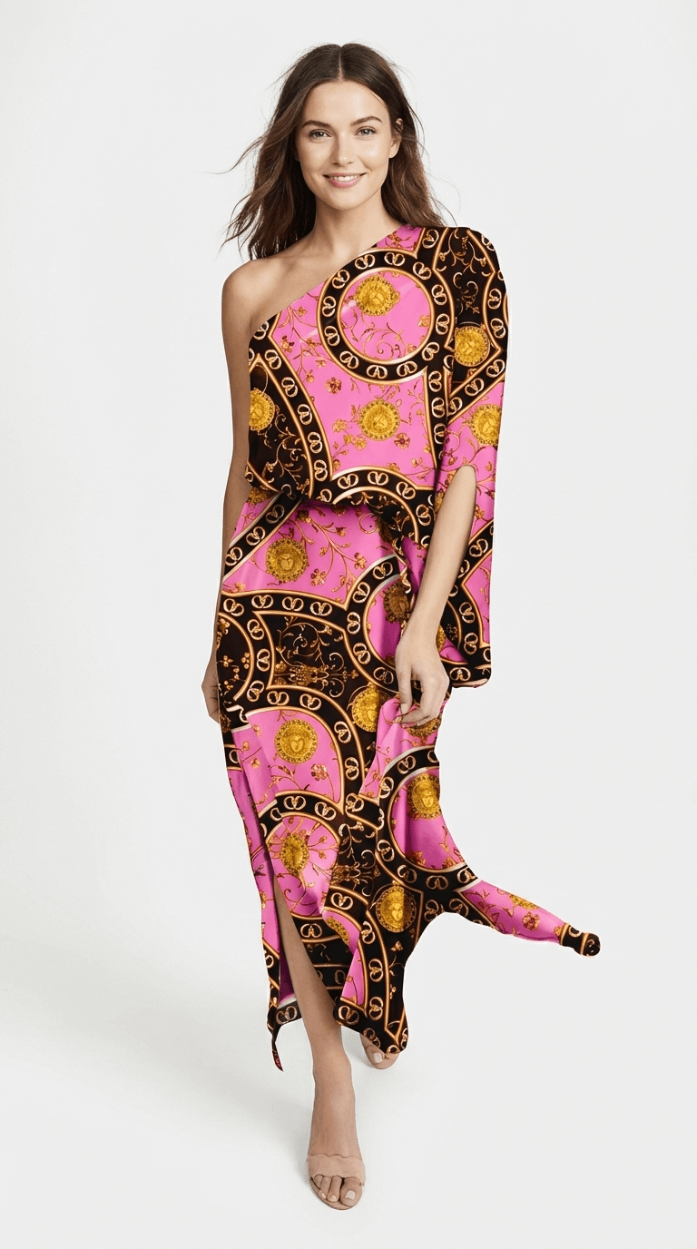 Rosella | Printed One-Shoulder Floral Dress