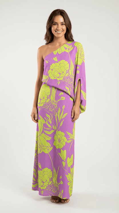 Rosella | Printed One-Shoulder Floral Dress